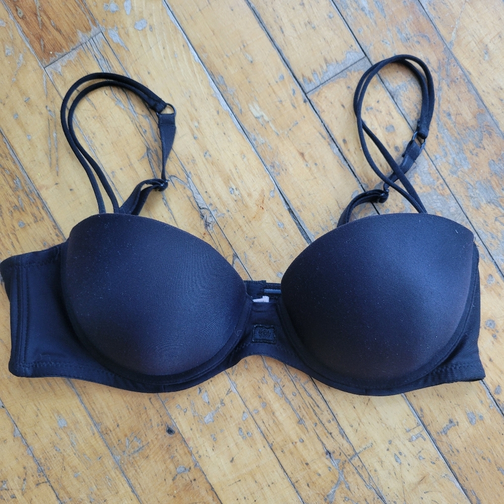 La Vie En Rose Elegant Extra PUSH UP Black Bra 36b